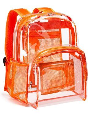Heavy Duty Clear Backpack - Large Transparent Bookbag for College & Work